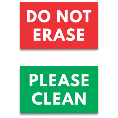 red and green magnet to indicate clean or do not erase