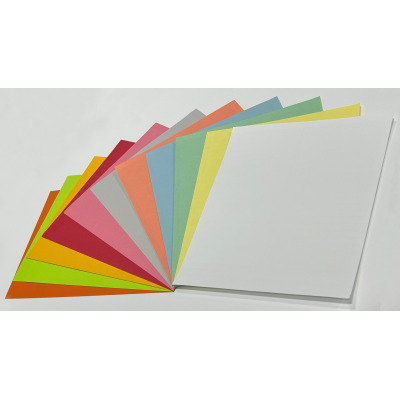 datacard sheets in 11 available colors