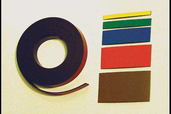 10 ft roll of magnetic ribbon, various sizes and colors