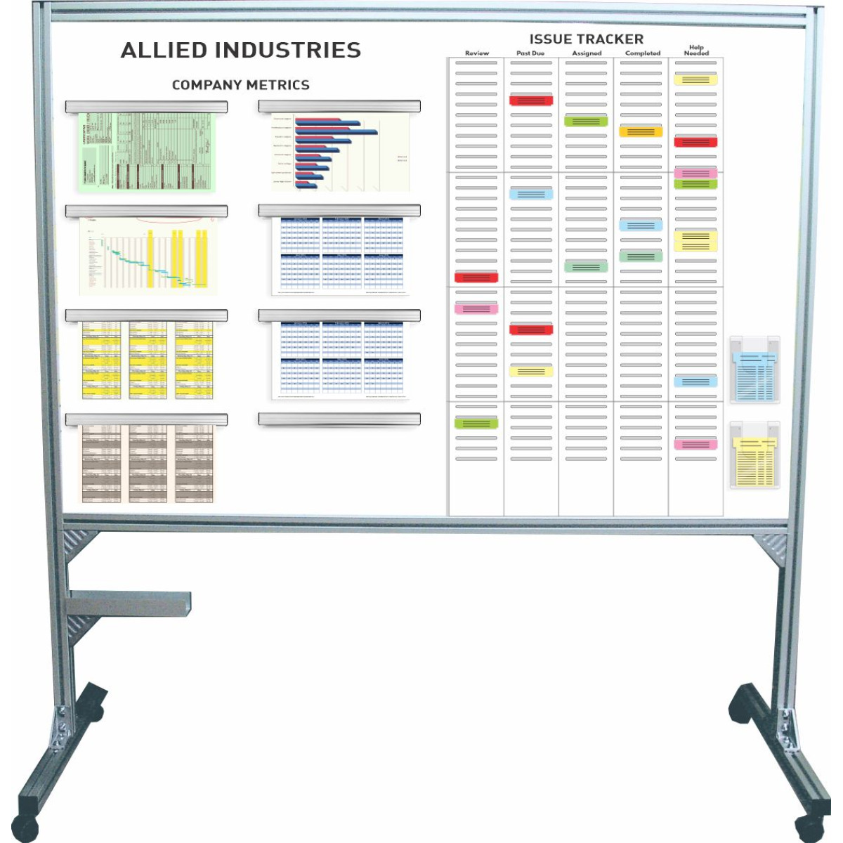 Metrics tracking whiteboard kit