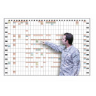 full year calendar whiteboard with magnetic card holders