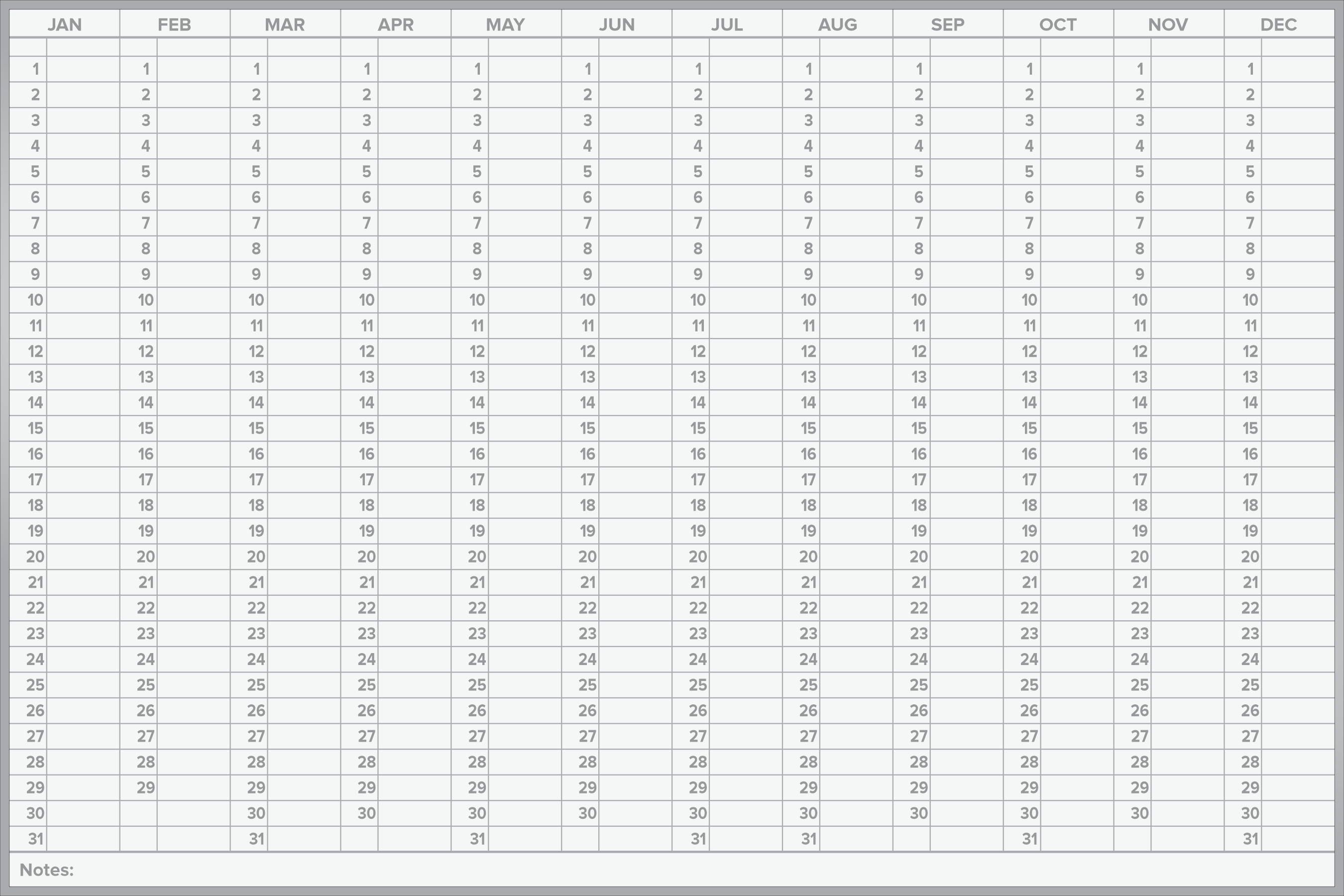 4'x6' full year scheduler whiteboard
