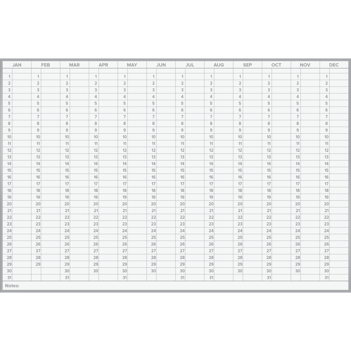 4'x6' full year scheduler whiteboard