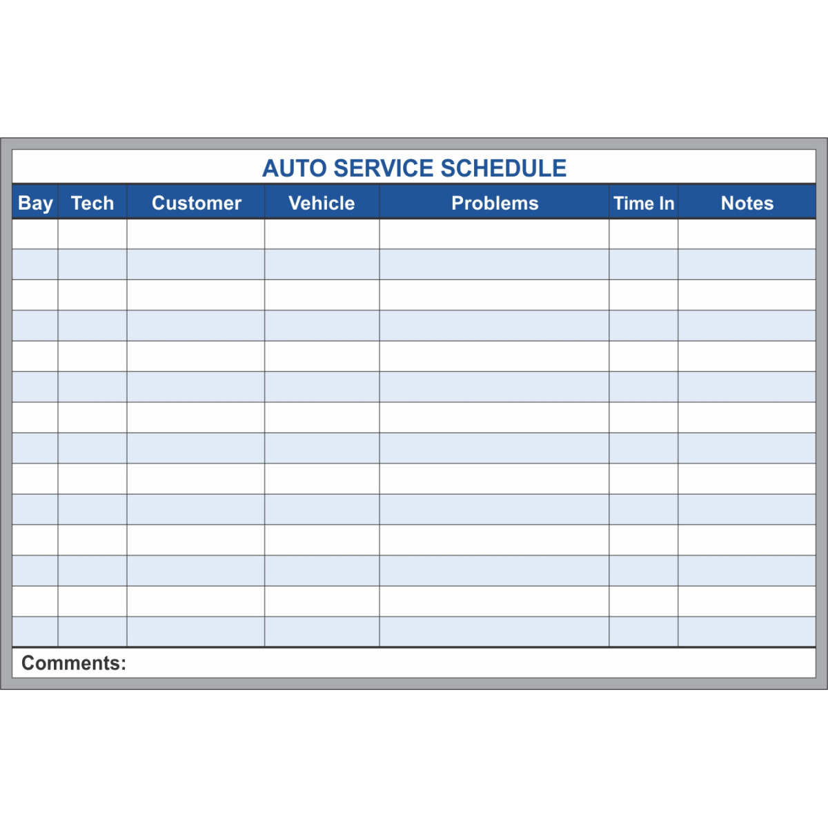 Auto Service Whiteboard Schedule Service Repair Calls Auto Service Whiteboard Schedule Service Repair Calls
