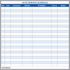 Auto Service Schedule 3x3