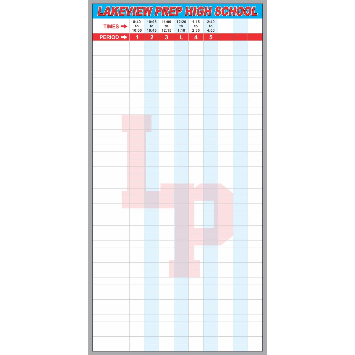 Class Scheduler Single-Wide w/ Logo Class Scheduler Single-Wide w/ Logo