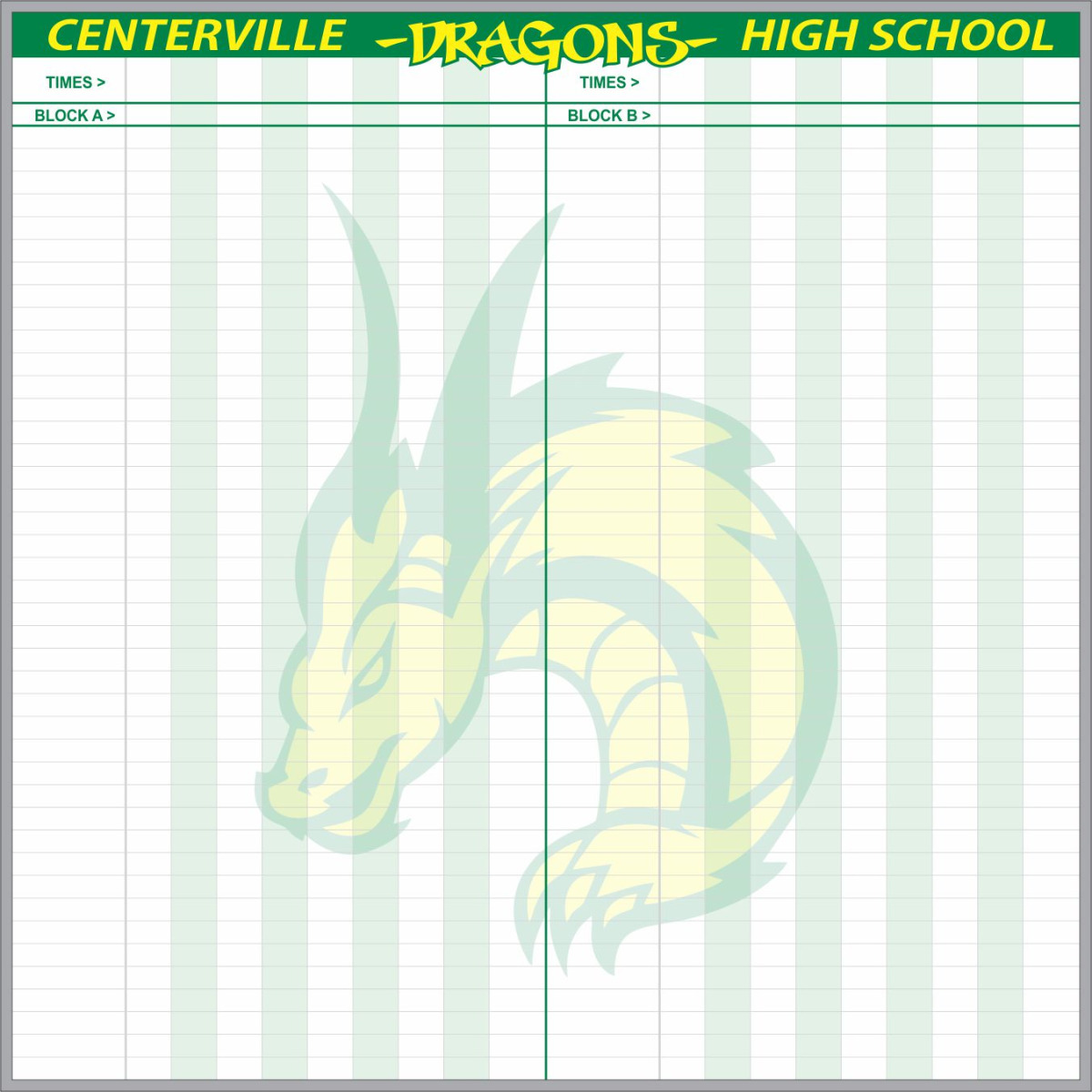 Class Scheduler Double Wide w/ Logo