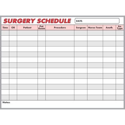 surgery scheduling board kit surgery scheduling board kit