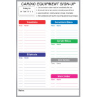 custom exercise equipment sign-up whiteboard