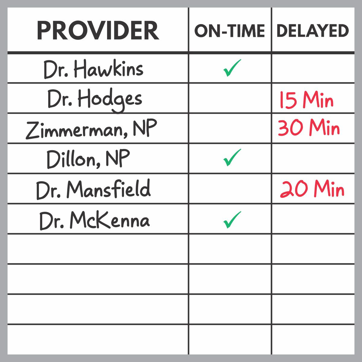Appointment On Time Whiteboard Design Example