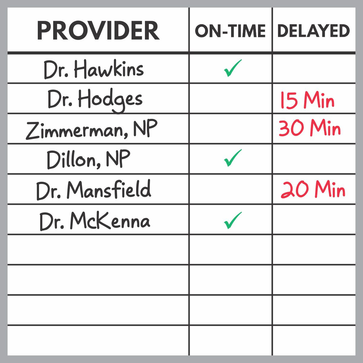 Appointment On Time Whiteboard Design Example Appointment On Time Whiteboard Design Example