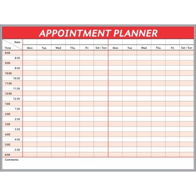 Appointment Planner Whiteboard