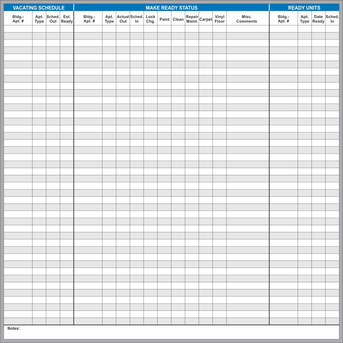 Make Ready Board Template Excel Make Ready Board Template Excel