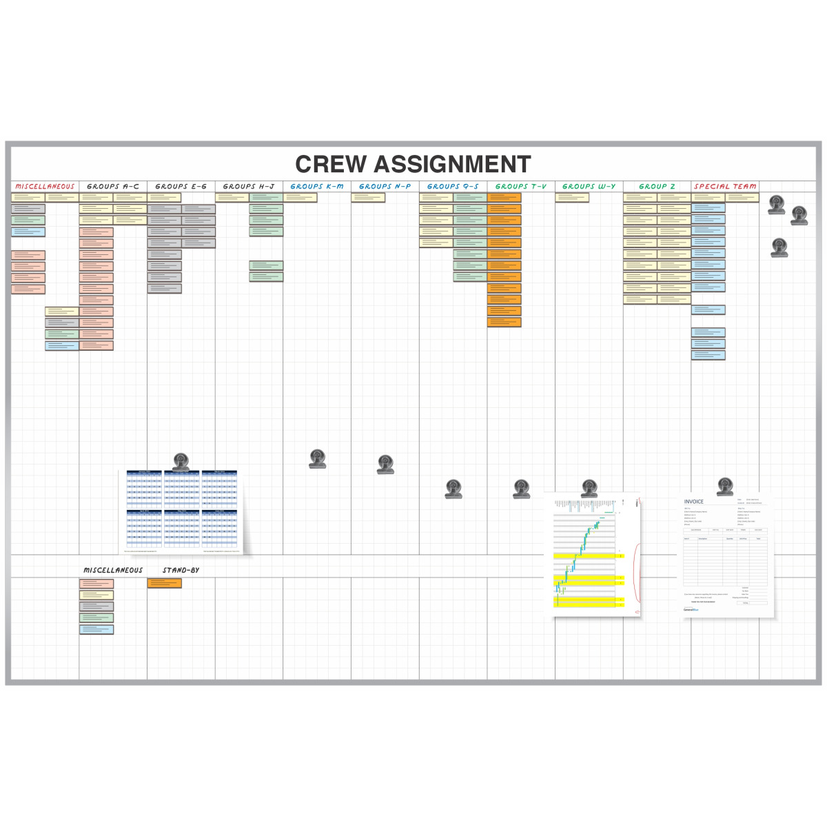 staff and crew assignment board