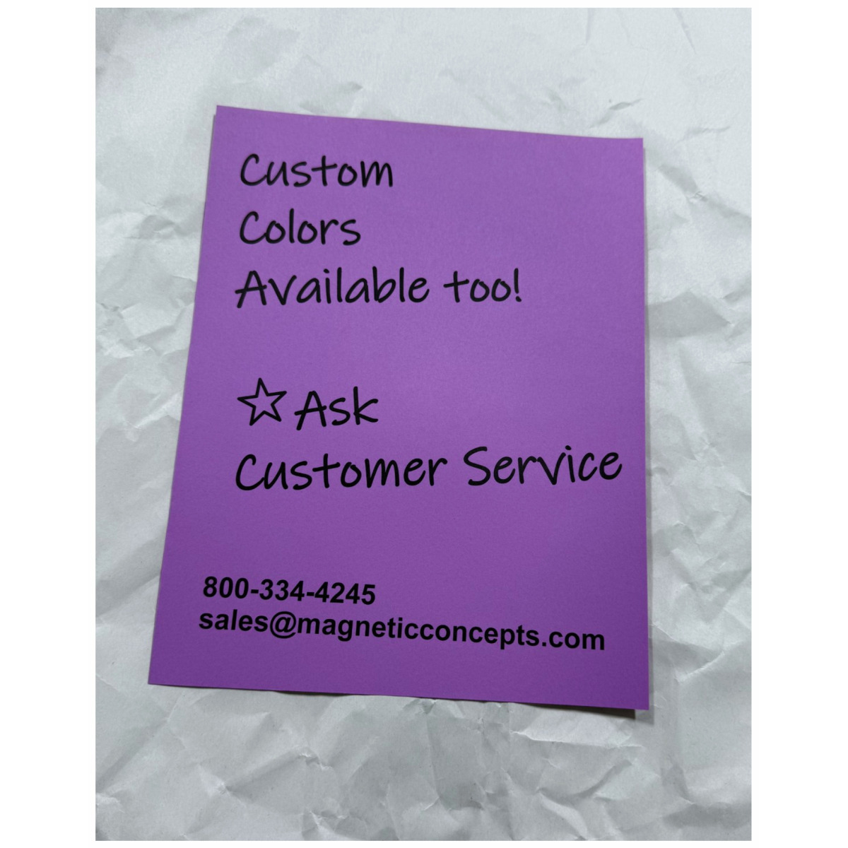 custom colors available