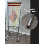 Rollin & locking wheels on a stand
