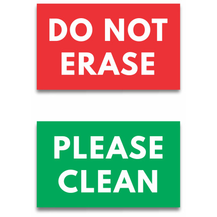 red and green magnet to indicate clean or do not erase red and green magnet to indicate clean or do not erase