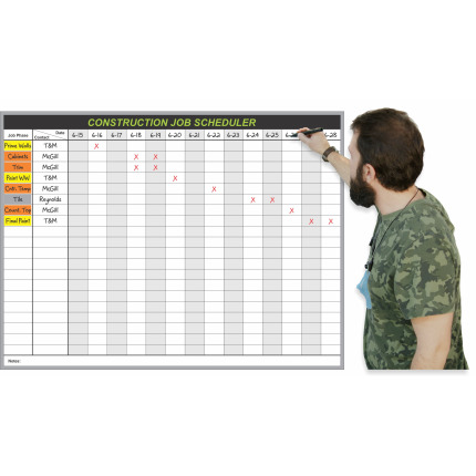 Contractor Whiteboard Construction Job Scheduler Contractor Whiteboard Construction Job Scheduler