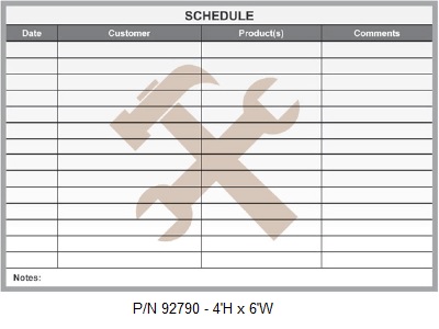 Watermark Logo Customer Scheduling Whiteboard