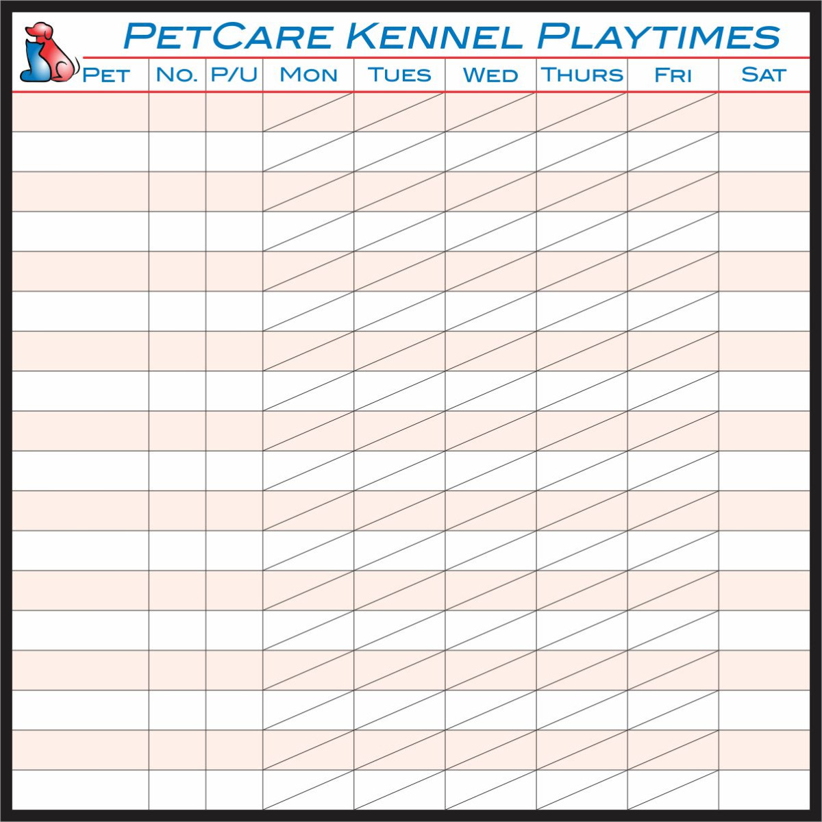 Pet Kennel Playtime Custom Whiteboard