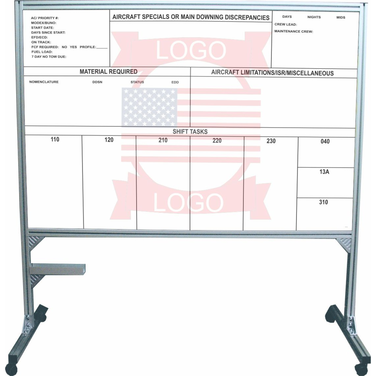 Rolling Whiteboard- Aircraft Scheduler