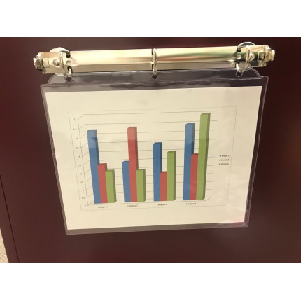 Magnetic 3-ring binder clip & sheet protector Magnetic 3-ring binder clip & sheet protector