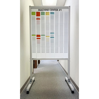 T Card Visual Flow Kanban Whiteboard | T-Card Board System | Magnetic Concepts