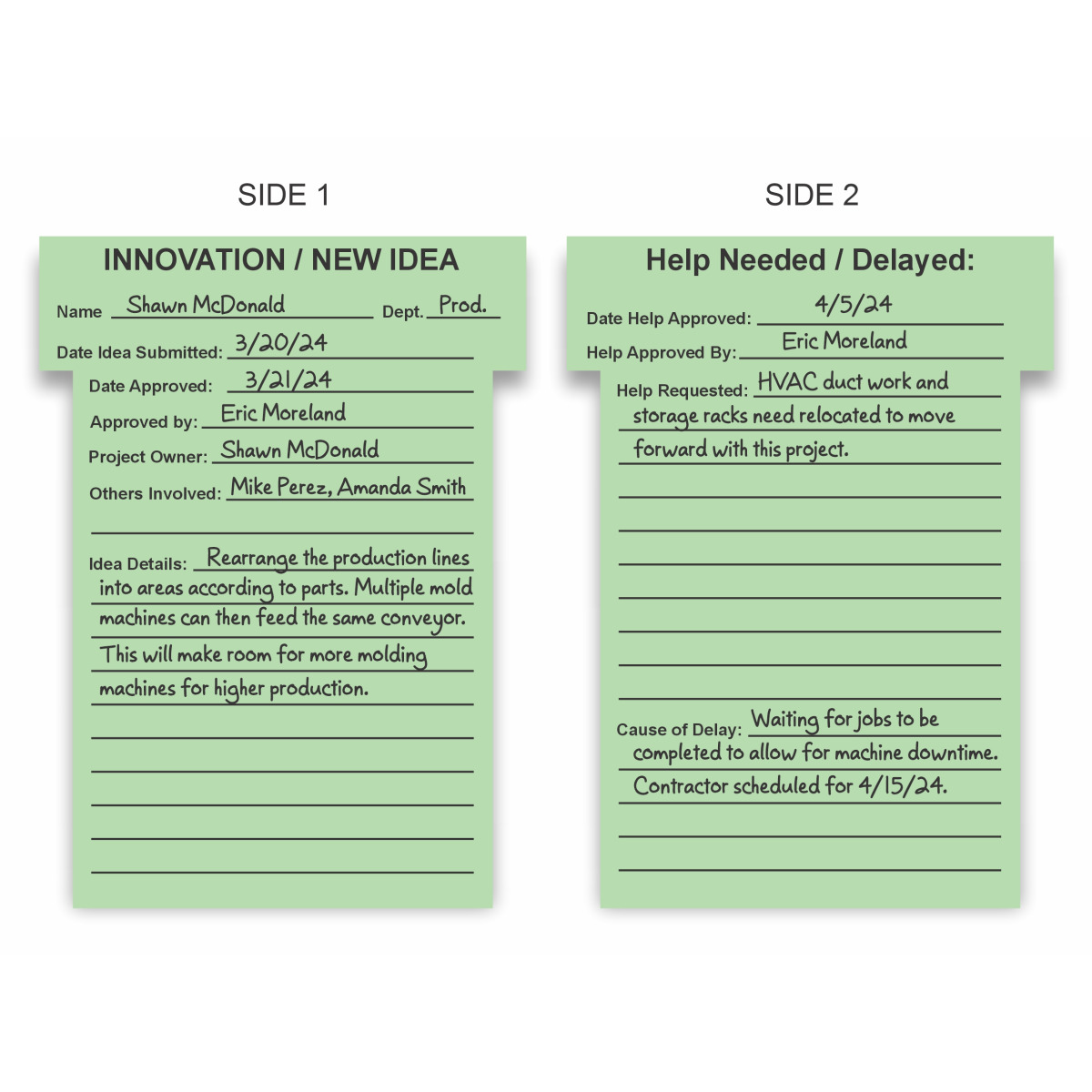 2-sided Printed T-card