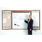 cabinet style whiteboard with optional projection screen