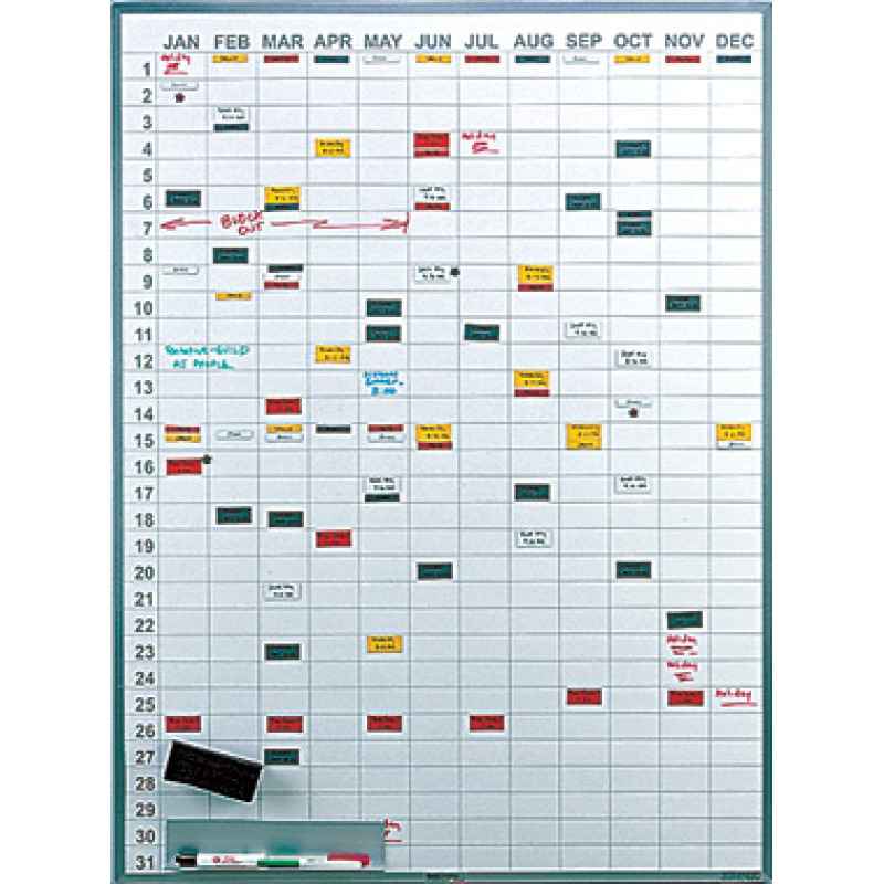 Yearly Calendar Dry Erase Board 12 Month Whiteboard Calendar