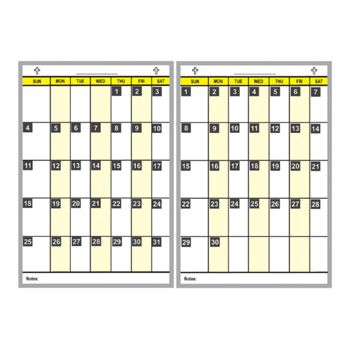church activities calendar board kits
