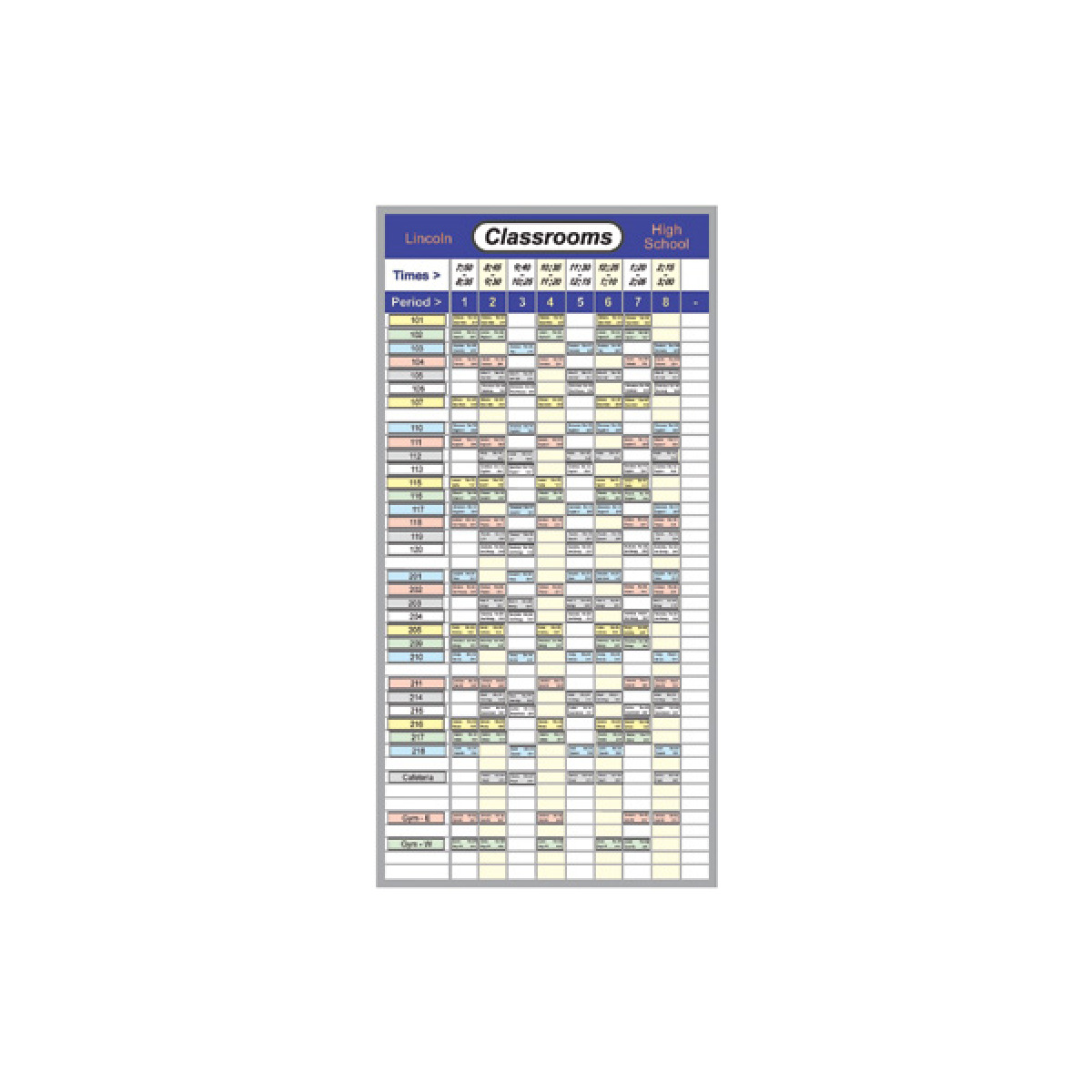 class room use schedule whiteboard class room use schedule whiteboard