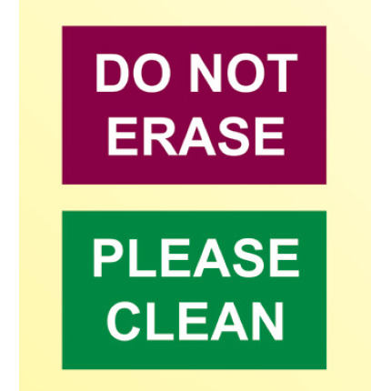 red and green magnet to indicate clean or do not erase
