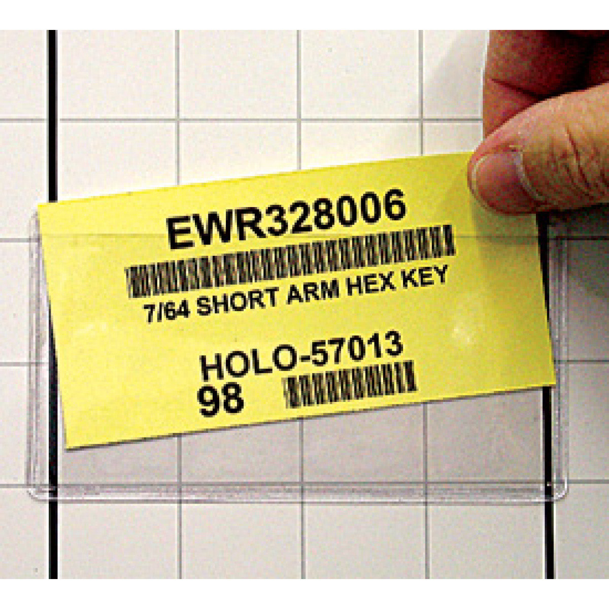 clear pouch adhesive card holder with bar code datacard