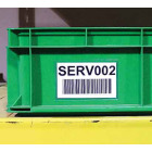 clear pouch adhesive card holder on a tote