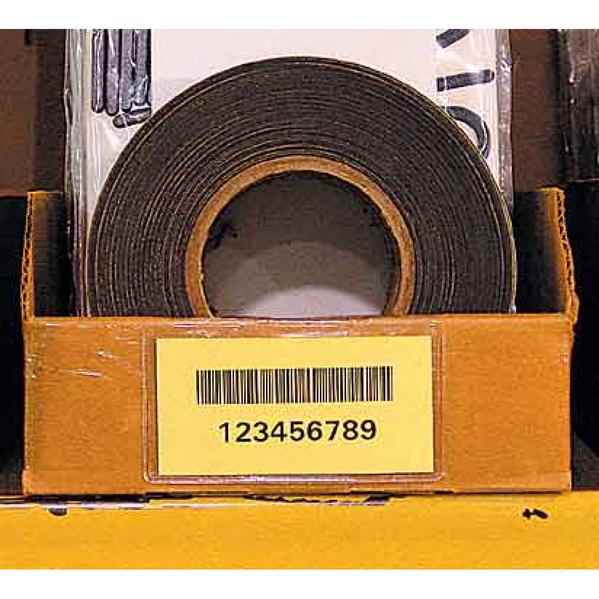 clear pouch adhesive card holder on bin box