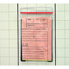 clear sealtite card holder with magnetic backing on a board