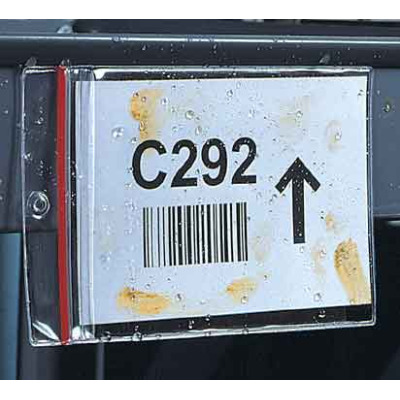 clear sealtite card holder with magnetic backing on a rack clear sealtite card holder with magnetic backing on a rack