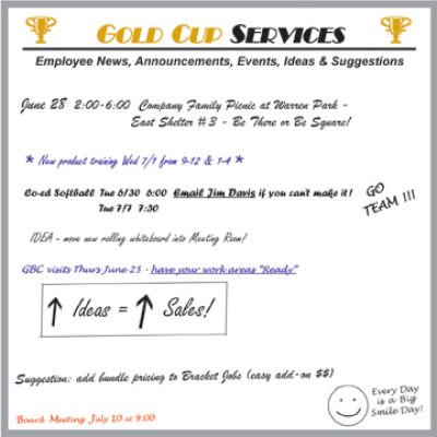 company communication dry erase board company communication dry erase board