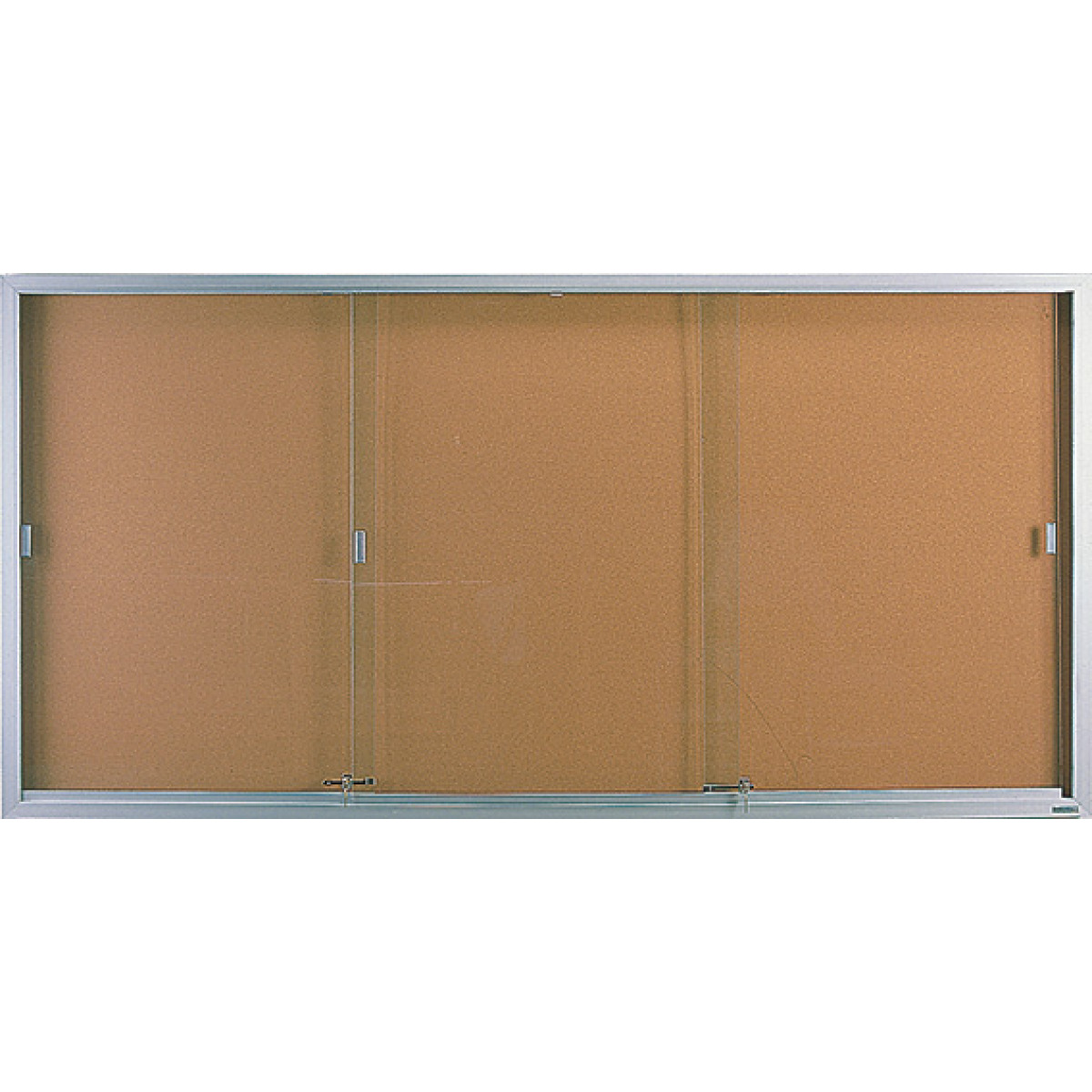 sliding door bulletin board cabinet