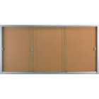 sliding door bulletin board cabinet