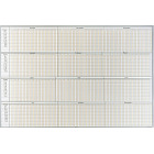 Detailed scheduling grid whiteboard