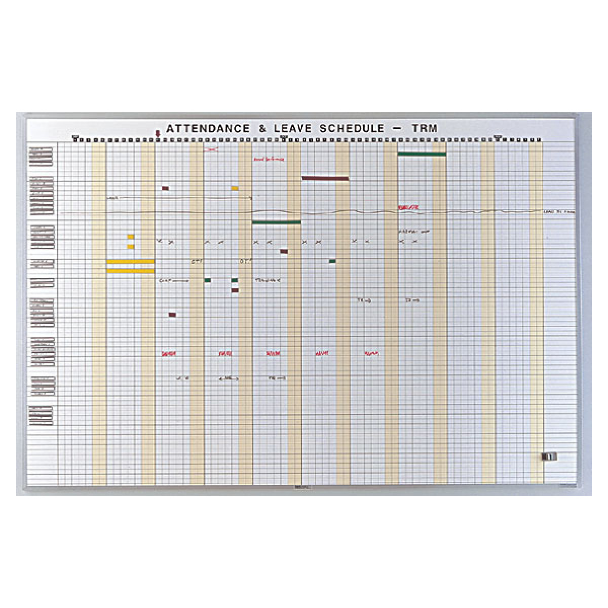 daily leave schedule whiteboard kit