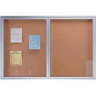 enclosed clear doors cabinet bulletin board