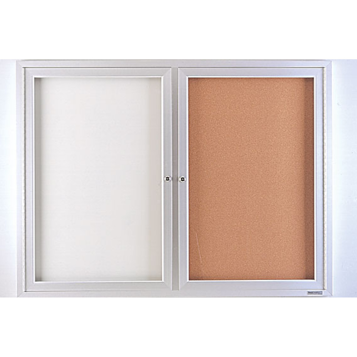 enclosed bulletin board whiteboard combination