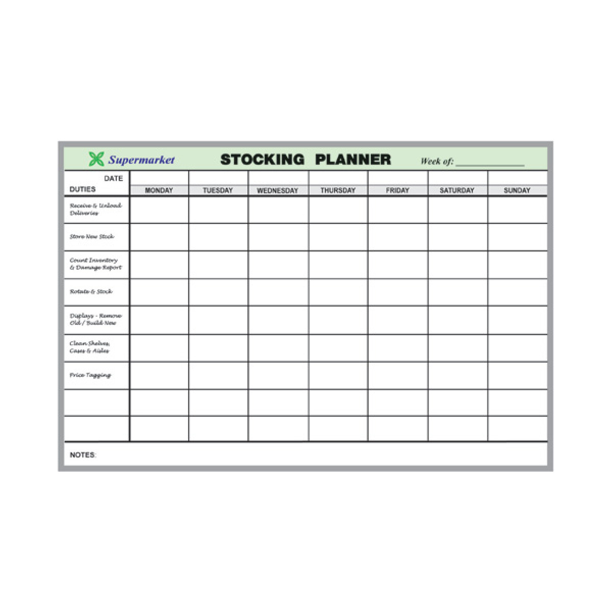 grocery store stocking planner board grocery store stocking planner board