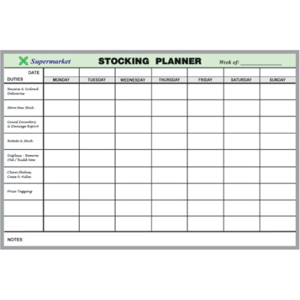 grocery store stocking planner board grocery store stocking planner board