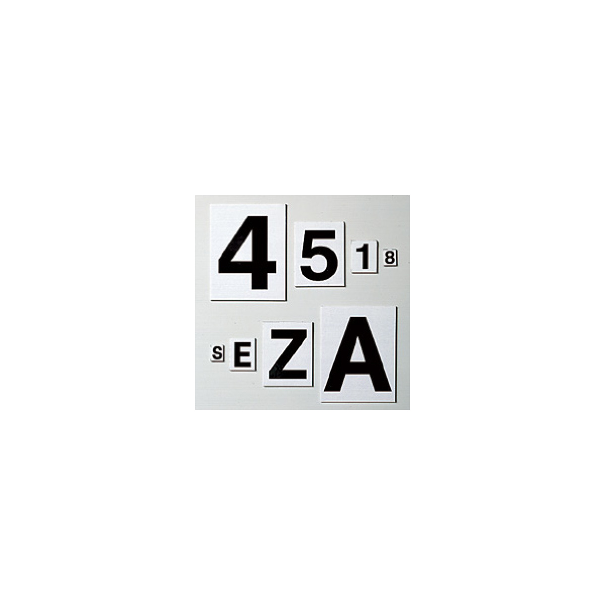 black and white magnetic numbers and letters