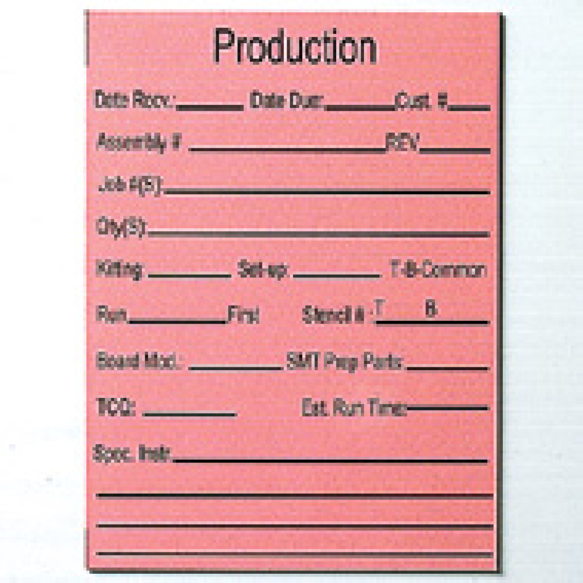 color, laminated, magnetic production cards