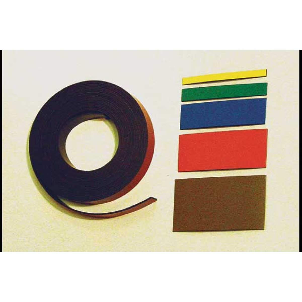 10 foot roll of magnetic ribbon, various sizes and colors